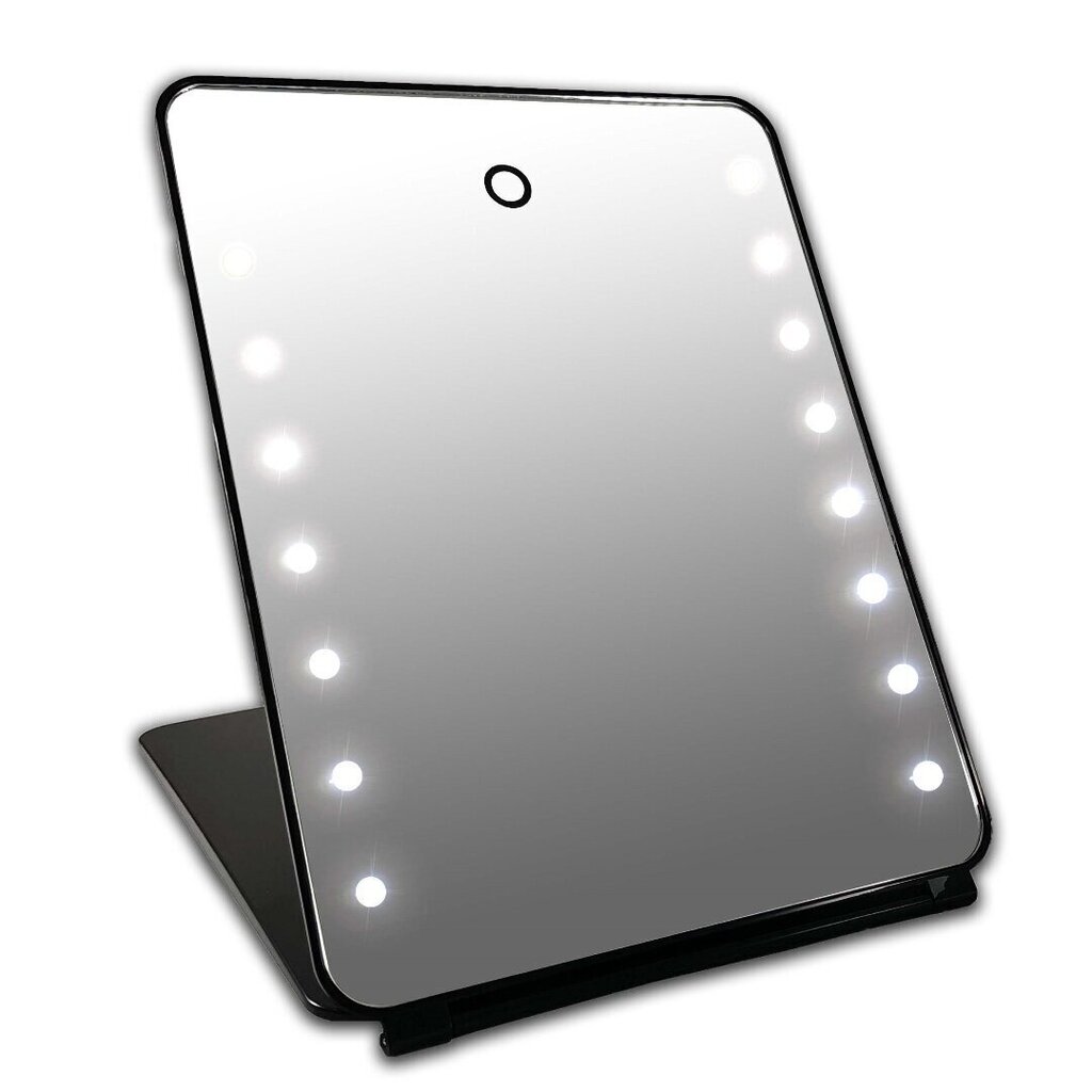Makiažo veidrodis su stilingu I-Pad dizainu ir 16x LED foniniu apšvietimu Gerard Brinard, 25 x 19 x 2 cm kaina ir informacija | Kosmetinės, veidrodėliai | pigu.lt