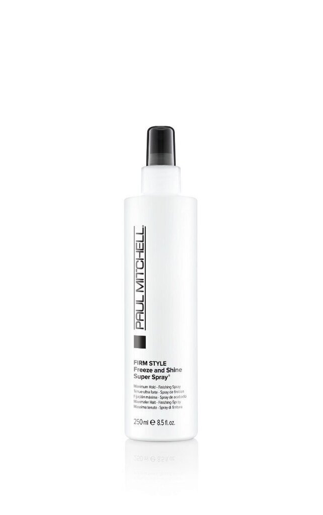 Stiprios fiksacijos lakas Paul Mitchell Freeze and Shine Super Spray, 250 ml kaina ir informacija | Plaukų formavimo priemonės | pigu.lt