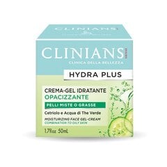 Drėkinamasis gelinis veido kremas Clinians Hydra Plus, 50 ml kaina ir informacija | Veido kremai | pigu.lt