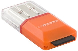 Esperanza MicroSD EA134O | Оранжевый |USB2.0|(MicroSD Pen Drive) цена и информация | Адаптеры, USB-разветвители | pigu.lt