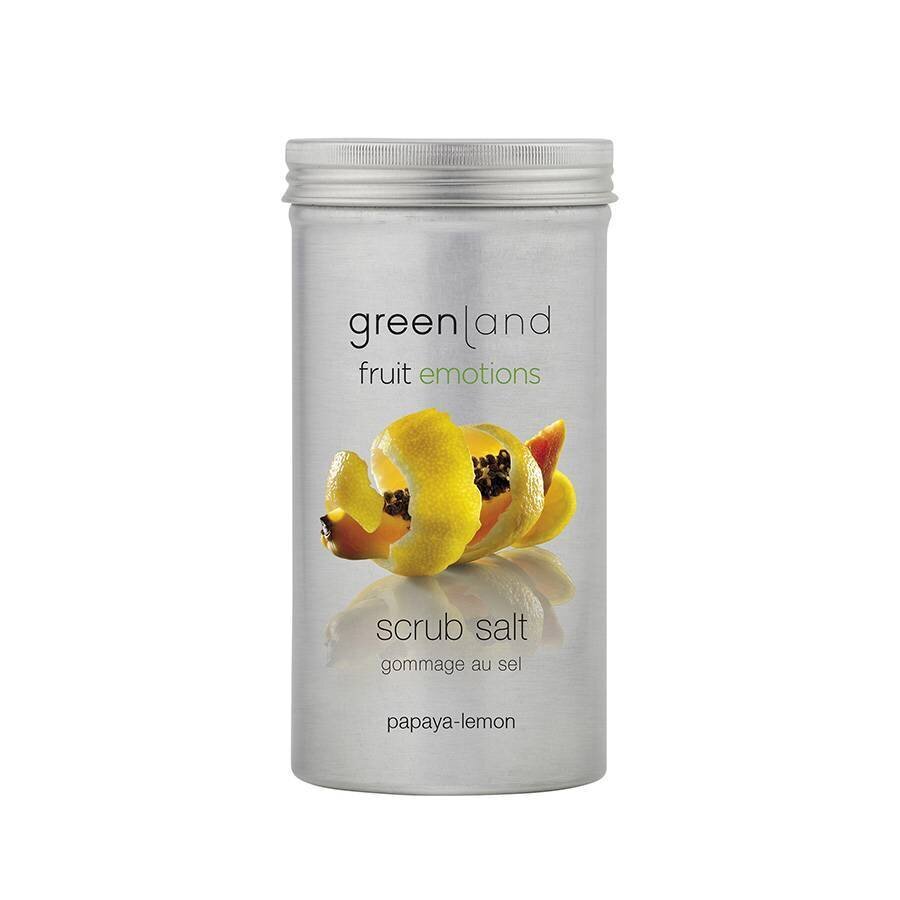 Druskos šveitiklis kūnui Greenland Papaya Lemon, 400 g kaina ir informacija | Kūno šveitikliai | pigu.lt