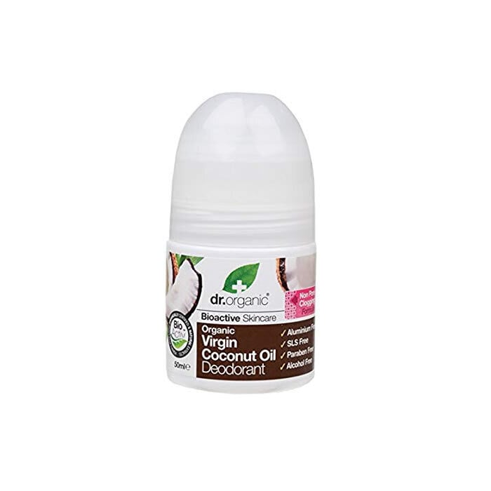 Rutulinis dezodorantas Dr.Organic Virgin Coconut Oil Roll On, 50 ml kaina ir informacija | Dezodorantai | pigu.lt