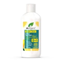 Poras sutraukiantis veido tonikas Dr. Organic Organic Tea Tree Purifying Toner, 200 ml kaina ir informacija | Veido prausikliai, valikliai | pigu.lt