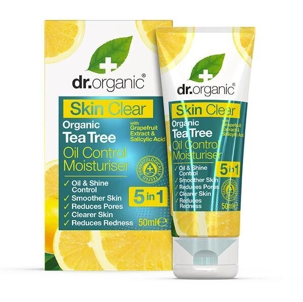 Drėkinamasis kremas dr.Organic Tea Tree Moisturizing Cream, 50 ml kaina ir informacija | Veido kremai | pigu.lt