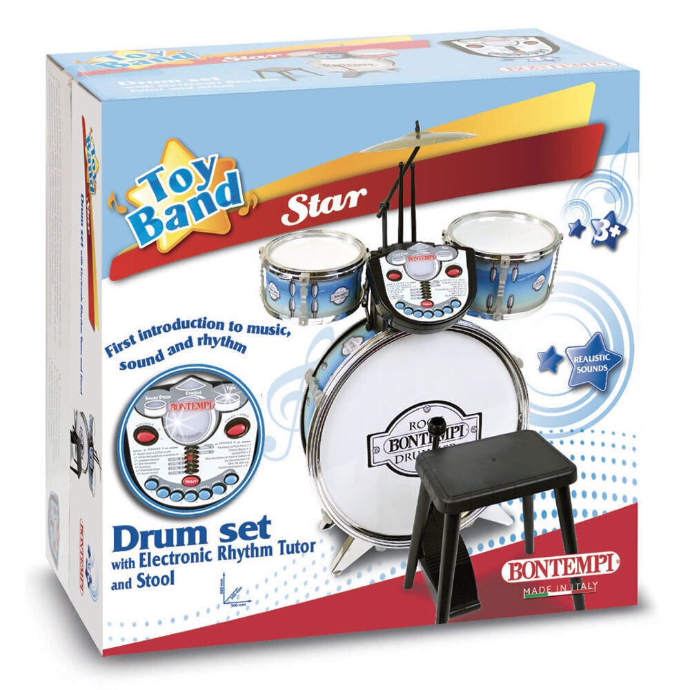 Žaisliniai būgnai Bontempi Toy Band Star, 52 5692 kaina ir informacija | Lavinamieji žaislai | pigu.lt