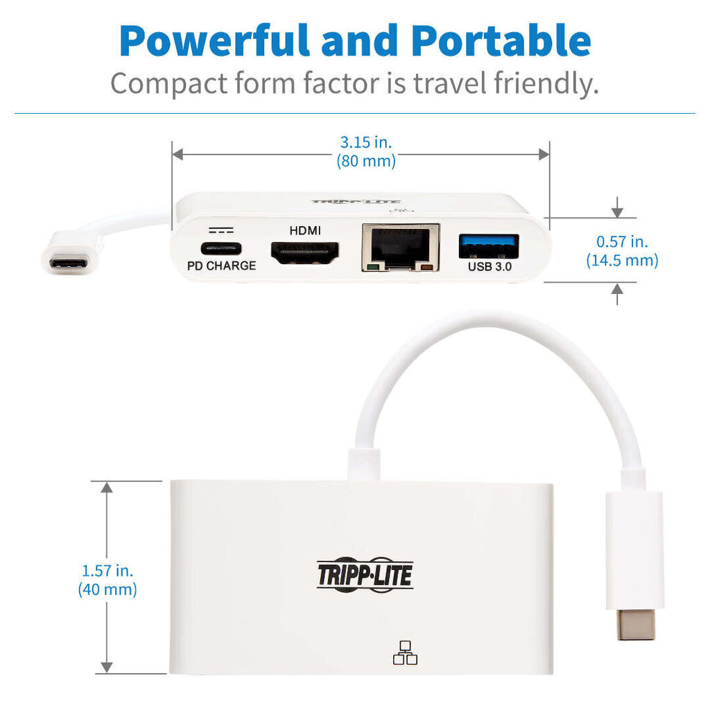 Tripp Lite USB-C šakotuvas kaina ir informacija | Adapteriai, USB šakotuvai | pigu.lt