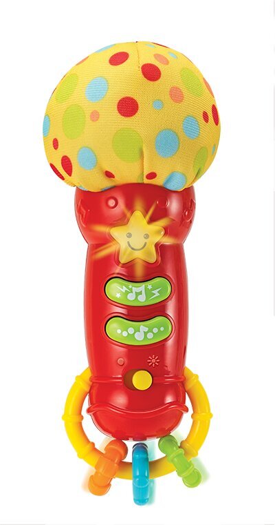 Vaikiškas mikrofonas su garsu ir šviesa WinFun цена и информация | Žaislai kūdikiams | pigu.lt