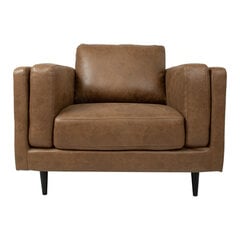 Кресло LISBON 110x92xH89 см, коричневое цена и информация | Кресла в гостиную | pigu.lt