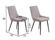Valgomojo kėdžių komplektas, 2 vnt., šviesiai pilkos spalvos цена и информация | Virtuvės ir valgomojo kėdės | pigu.lt