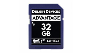 Atminties kortelė Delkin SDHC 32 GB Advantage 660X UHS-I U3 V30 kaina ir informacija | Atminties kortelės fotoaparatams, kameroms | pigu.lt