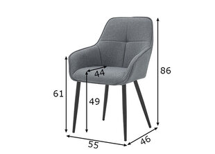 Valgomojo kėdė, pilka kaina ir informacija | Virtuvės ir valgomojo kėdės | pigu.lt