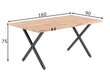 Valgomojo stalas, 90 x 160 cm, natūralaus ąžuolo apdaila цена и информация | Virtuvės ir valgomojo stalai, staliukai | pigu.lt