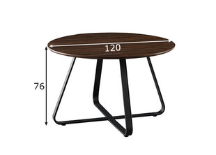 Обеденный стол Ø120, орех цена и информация | Кухонные и обеденные столы | pigu.lt