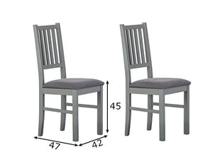 Luzerna kėdžių komplektas, 2 vnt. kaina ir informacija | Virtuvės ir valgomojo kėdės | pigu.lt