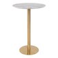 Valgomojo stalas Bolzano, 70x105 cm, baltas/auksinis kaina ir informacija | Virtuvės ir valgomojo stalai, staliukai | pigu.lt