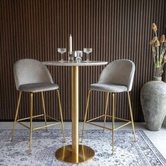 Обеденный стол Bolzano, 70x105 см, белый/золотой цена и информация | Кухонные и обеденные столы | pigu.lt