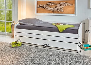 Кровать Lothar, 90 x 200 см., белая цена и информация | Кровати | pigu.lt