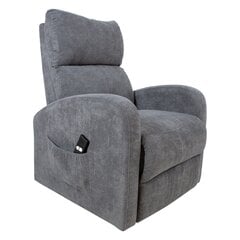Fotelis BARNY 72x93xH104 cm, su elektriniu kėlimo mechanizmu, pilkas kaina ir informacija | Svetainės foteliai | pigu.lt