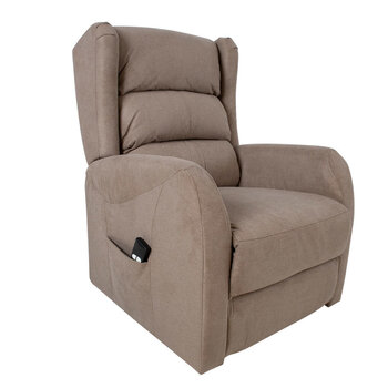 Fotelis BARRY 77x90xH106 cm, su elektriniu kėlimo mechanizmu, rudas kaina ir informacija | Svetainės foteliai | pigu.lt
