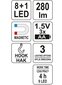 LED Šviestuvas YATO 280lm, YT-08513 kaina ir informacija | Žibintuvėliai, prožektoriai | pigu.lt