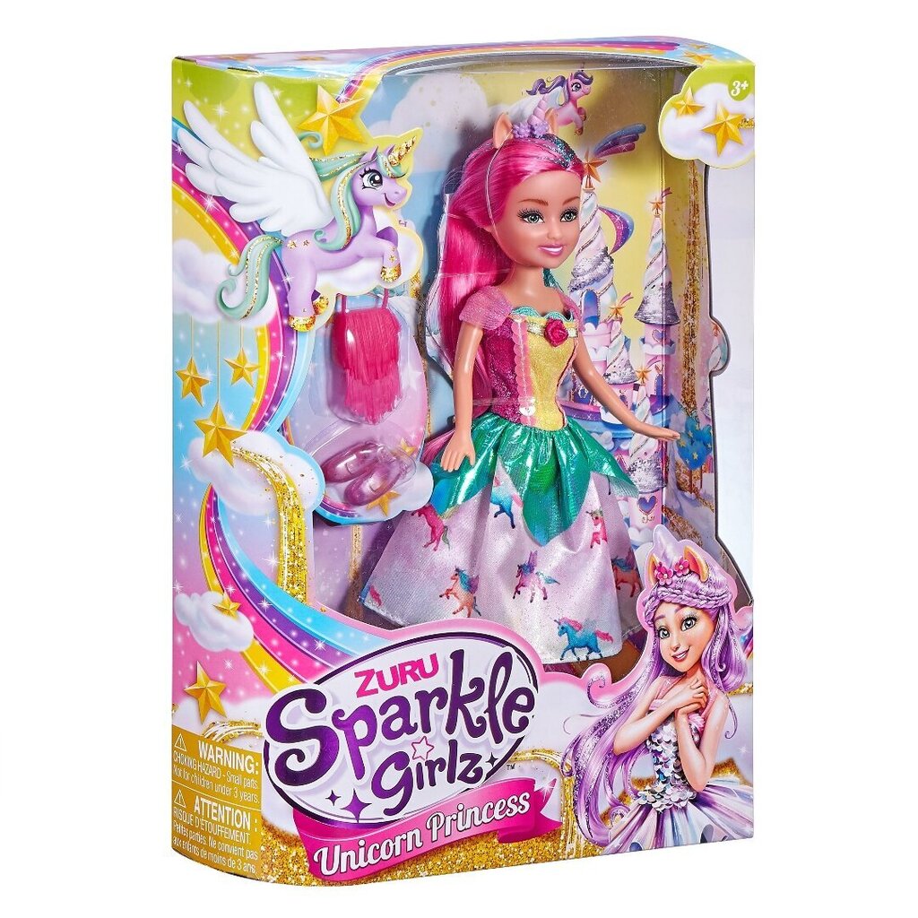 SPARKLE GIRLZ lėlė Princesė Vienaragis, 27 cm, įvairi, 10093 kaina ir informacija | Žaislai mergaitėms | pigu.lt