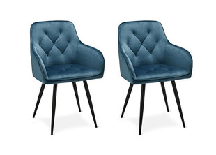 Valgomojo kėdžių komplektas Nadja, 2 vnt., šviesiai mėlynas kaina ir informacija | Virtuvės ir valgomojo kėdės | pigu.lt