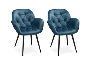 Valgomojo kėdžių komplektas Salina, 2 vnt., šviesiai mėlynas kaina ir informacija | Virtuvės ir valgomojo kėdės | pigu.lt