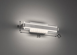 Sieninis šviestuvas Z-Paros LED, nikelio atspalvis, 8,5 ir 0,9 W kaina ir informacija | Sieniniai šviestuvai | pigu.lt