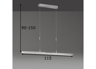 Lubinis šviestuvas LED, nikelio tonas, 30 ir 4,5 W/3300 lm 891099673 kaina ir informacija | Lubiniai šviestuvai | pigu.lt