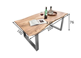 Обеденный стол Tische, 200x100 цена и информация | Комплекты мебели для столовой | pigu.lt
