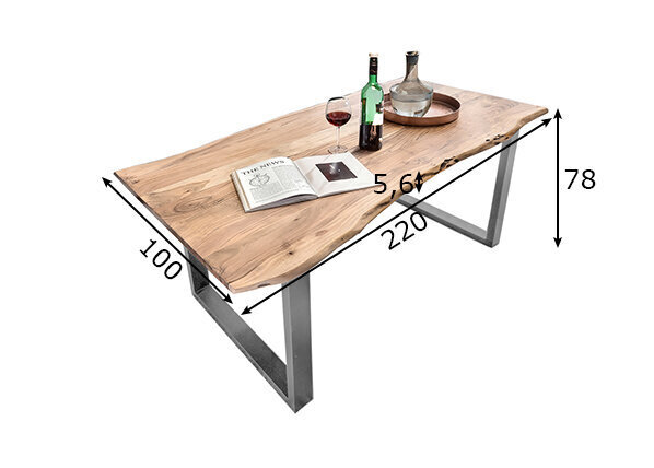 Valgomojo stalas, Tische, 220x100 kaina ir informacija | Virtuvės ir valgomojo stalai, staliukai | pigu.lt