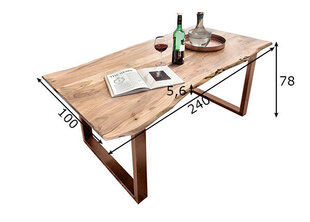 Обеденный стол Tische, 240x100 цена и информация | Кухонные и обеденные столы | pigu.lt