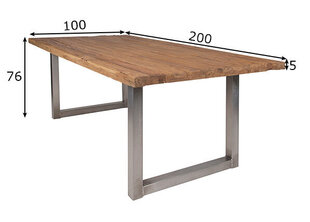 Valgomojo stalas Tische, 200x100 kaina ir informacija | Valgomojo komplektai | pigu.lt