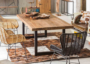 Обеденный стол Tische, 200x100 см, коричневый цена и информация | Кухонные и обеденные столы | pigu.lt
