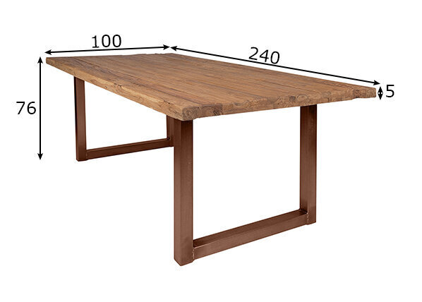 Valgomojo stalas Tische, 240x100 kaina ir informacija | Virtuvės ir valgomojo stalai, staliukai | pigu.lt
