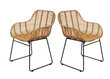 2-ių kėdžių komplektas SIT Tom Tailor, rudas/juodas kaina ir informacija | Virtuvės ir valgomojo kėdės | pigu.lt
