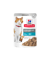 HILLS пакетики корма для котов YOUNG STERIL. форель 85 гр. цена и информация | Консервы для кошек | pigu.lt