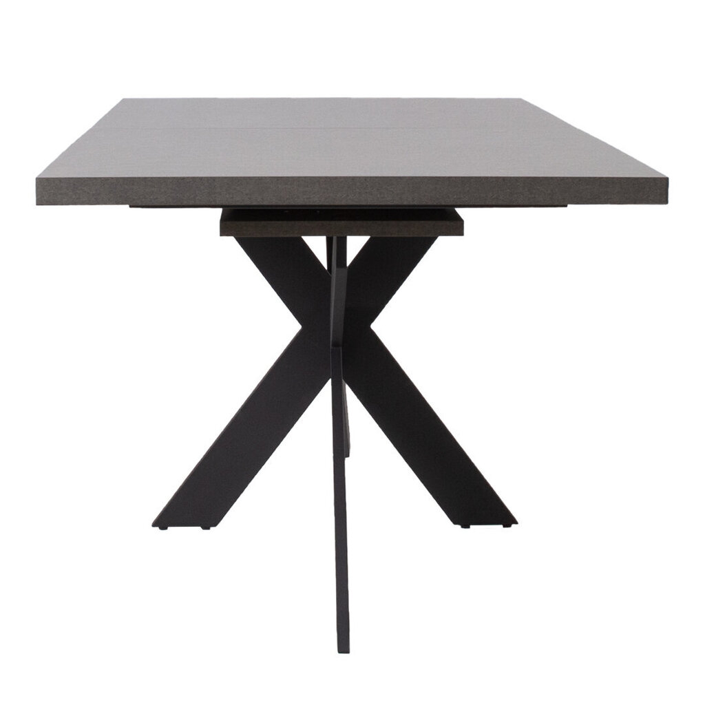 Išskleidžiamas stalas Home4You Eddy 3, pilkas kaina ir informacija | Virtuvės ir valgomojo stalai, staliukai | pigu.lt
