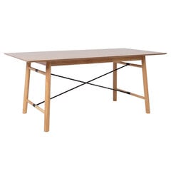 Обеденный стол Home4You Emerald, 180x90xH75 см, серый цена и информация | Кухонные и обеденные столы | pigu.lt