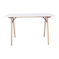 Rašomasis stalas Russel, baltas/šviesiai rudas kaina ir informacija | Kompiuteriniai, rašomieji stalai | pigu.lt