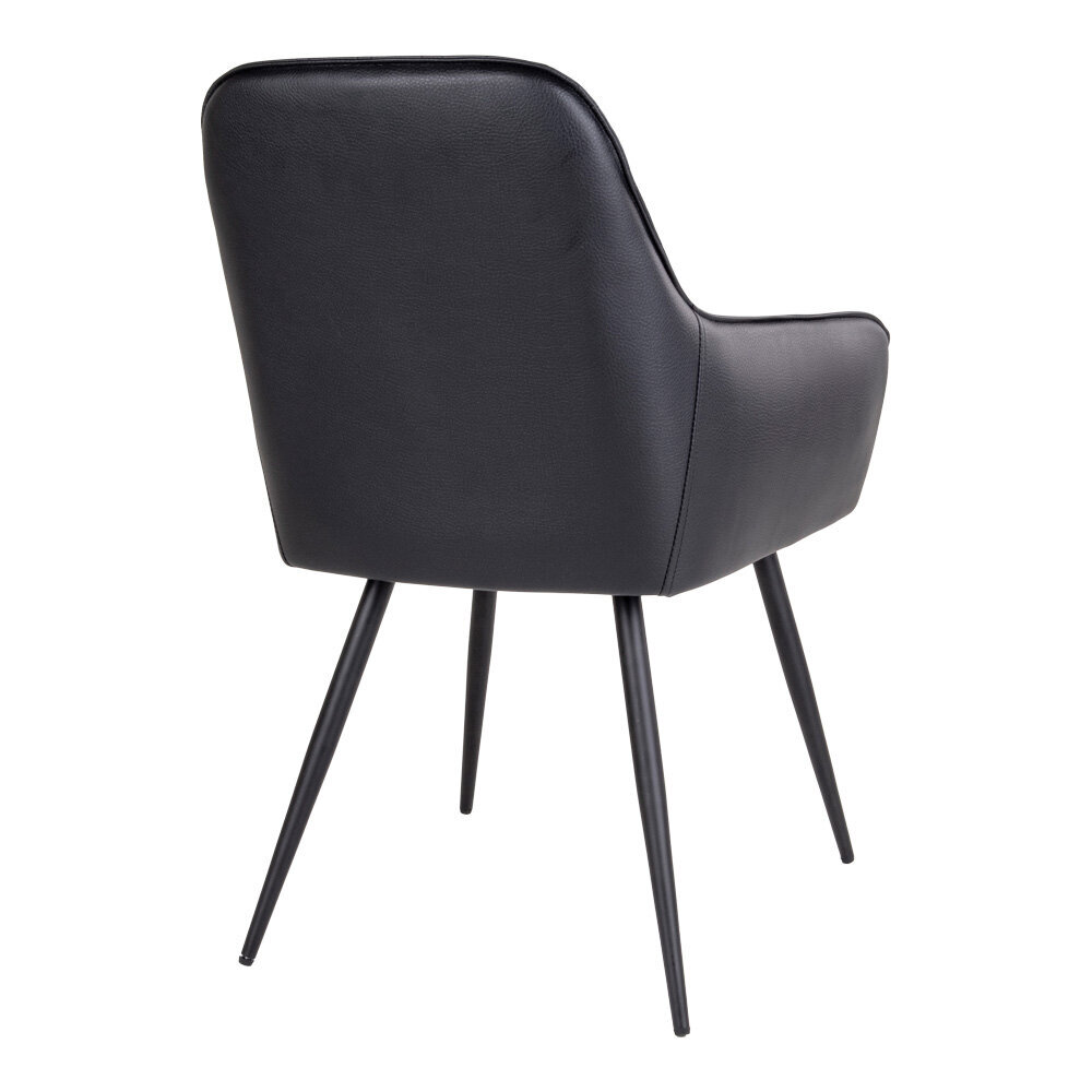 2-jų kėdžių komplektas Harbo, juoda kaina ir informacija | Virtuvės ir valgomojo kėdės | pigu.lt