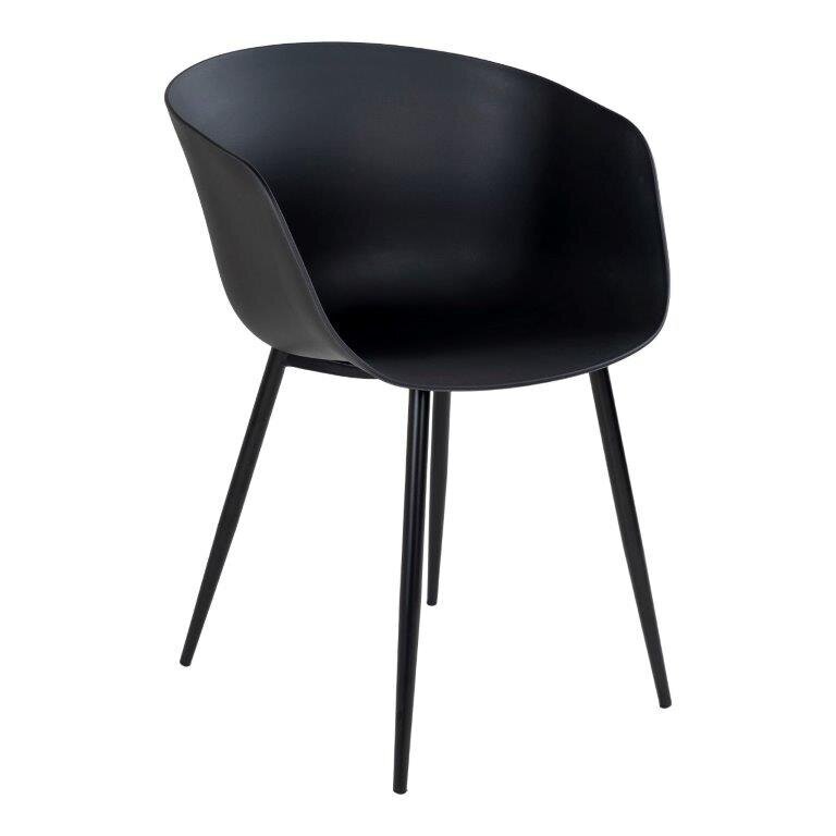 2-ų kėdžių komplektas Roda, juoda цена и информация | Lauko kėdės, foteliai, pufai | pigu.lt