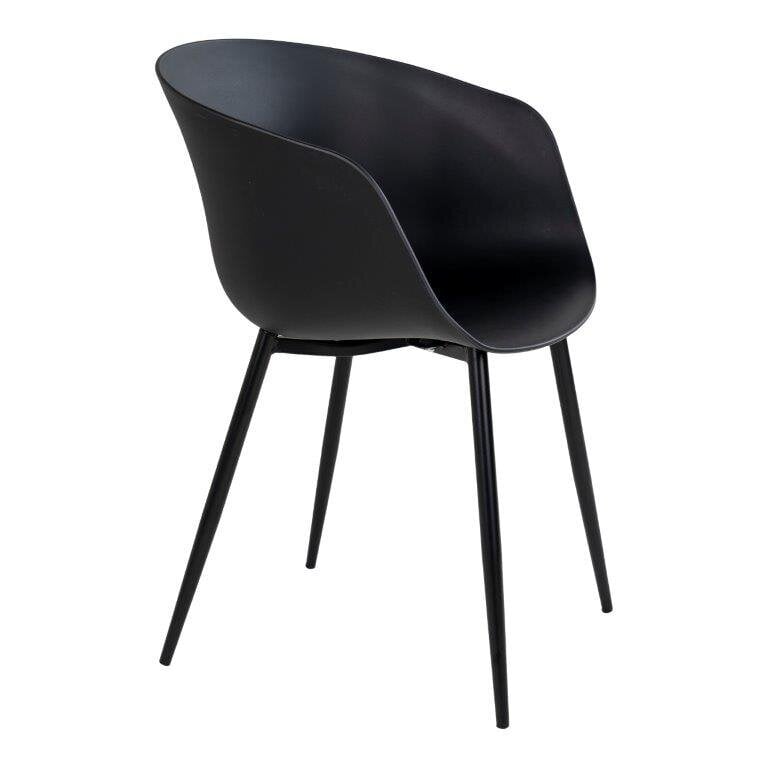 2-ų kėdžių komplektas Roda, juoda kaina ir informacija | Lauko kėdės, foteliai, pufai | pigu.lt