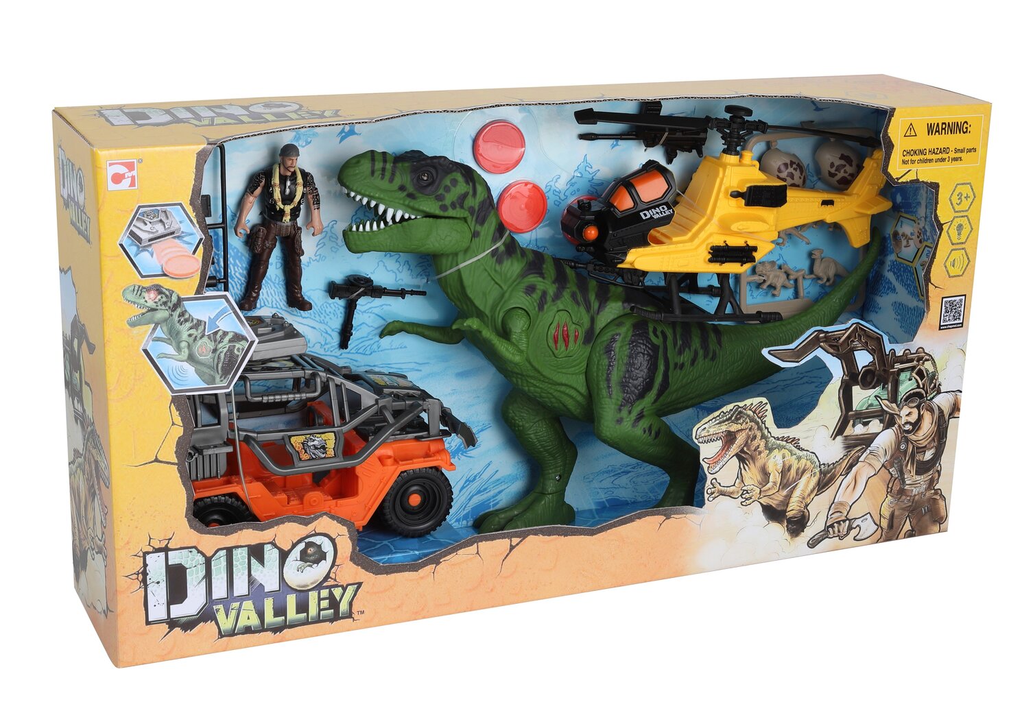 Dinozauro rinkinys Chap Mei Dino Valley T-Rex Revenge Playset, 542090 цена и информация | Žaislai berniukams | pigu.lt