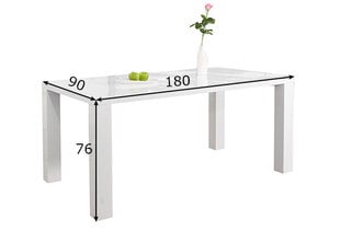 Stalas SalesFever Laud 399538, baltas kaina ir informacija | Virtuvės ir valgomojo stalai, staliukai | pigu.lt