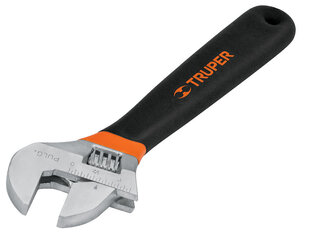 Разводной ключ 200 мм, хромированный, нескользящая ручка, макс. 25 мм, Truper 15510 цена и информация | Механические инструменты | pigu.lt