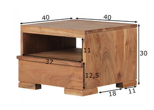 Naktinis staliukas Mumbajus, akacijos mediena kaina ir informacija | Spintelės prie lovos | pigu.lt