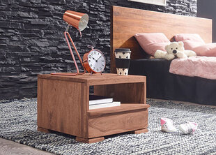 Naktinis staliukas Mumbajus, akacijos mediena kaina ir informacija | Spintelės prie lovos | pigu.lt