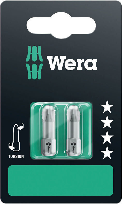 Antgalis Wera 851/1 Torsion, РН 3 х 25 mm, 2 vnt. цена и информация | Mechaniniai įrankiai | pigu.lt