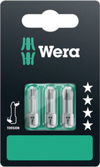 Насадки Wera 851/1 Torsion РН 1+РН 2+РН, 3х25 мм цена и информация | Механические инструменты | pigu.lt